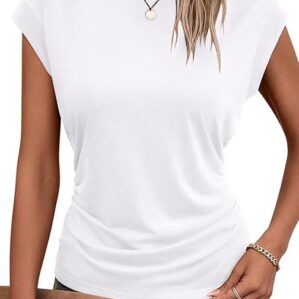 Womens Summer Cap Sleeve Tops