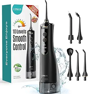 COSLUS Cordless Water Flosser & Dental Pick for Teeth