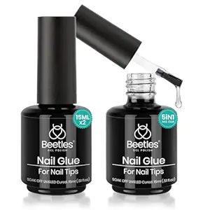 beetles Gel Polish 2 Pcs 15ml Nail Glue Kit for Acrylic Nails
