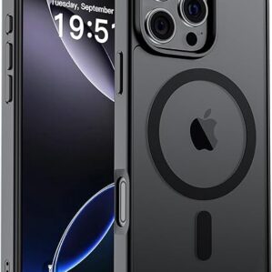 Translucent Matte Shockproof Phone Cover, Black
