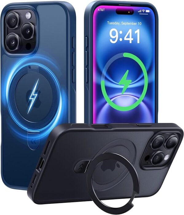 CASEKOO Designed for iPhone 16 Pro Case with Magnetic Invisible Stand