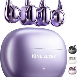 King Lucky Clip on Earbuds Open Ear Wireless Bluetooth 5.4 Headphones with Mic
