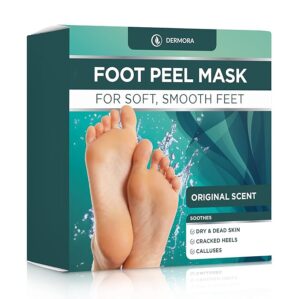 DERMORA Foot Peel Mask - 2 Pack of Regular Size